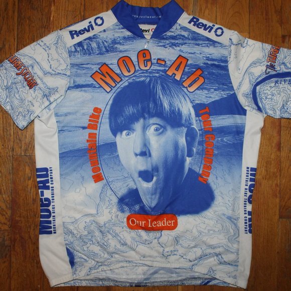 Vintage 3 Stooges Cycling Jersey L/XL + 1992 Suspenders - Picture 4 of 11